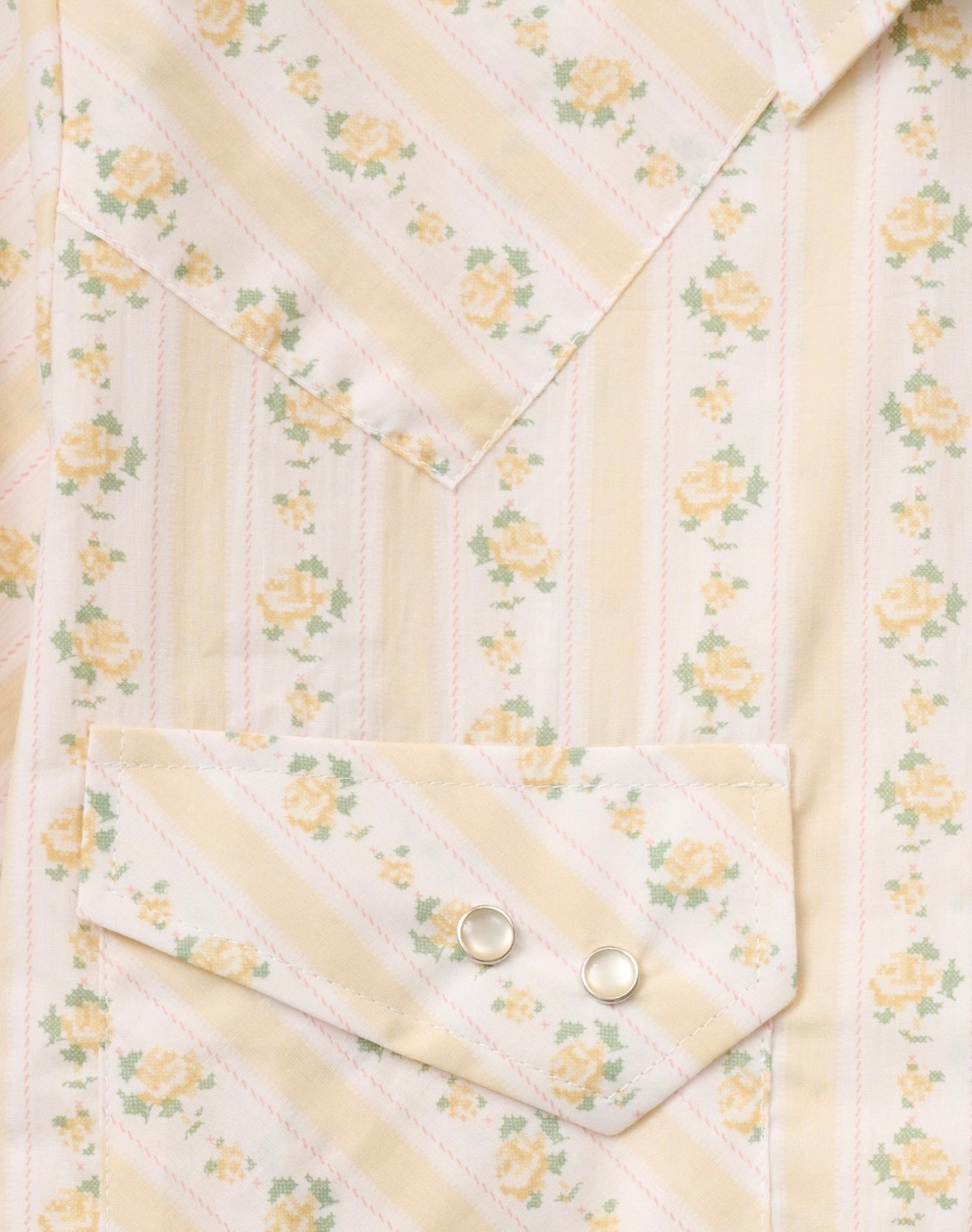 Women's Cowboygirl Buttermilk Short Sleeve Rose Print Snap Shirt