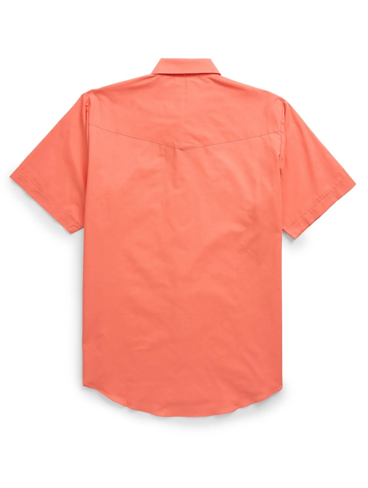 Men's Ely Cattleman Short Sleeve Solid Coral Western Shirt