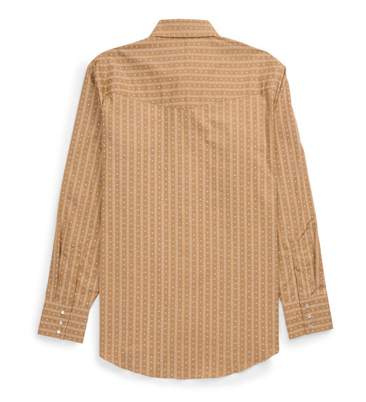 Men's Ely Cattleman Long Sleeve Barbed Wire Print Western Snap Shirt