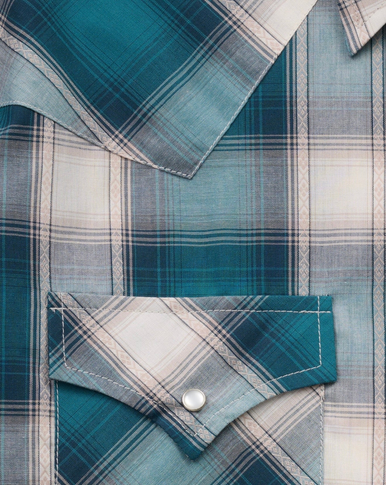 Men's Ely Cattleman Long Sleeve Textured Plaid Western Snap Shirt