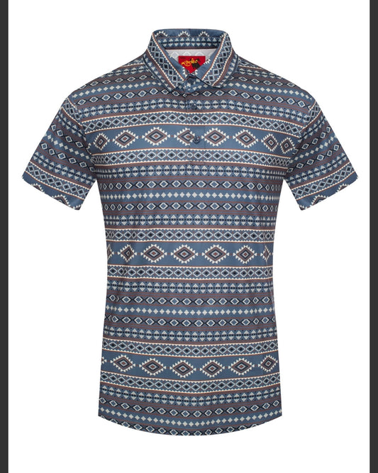 Men's Rodeo Clothing Print Polo